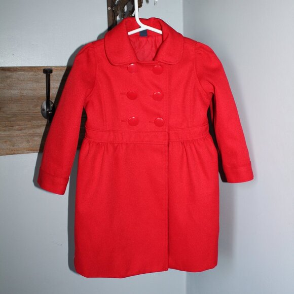 Gap Size 3 Years Red Double Button Pea Coat - Picture 1 of 2